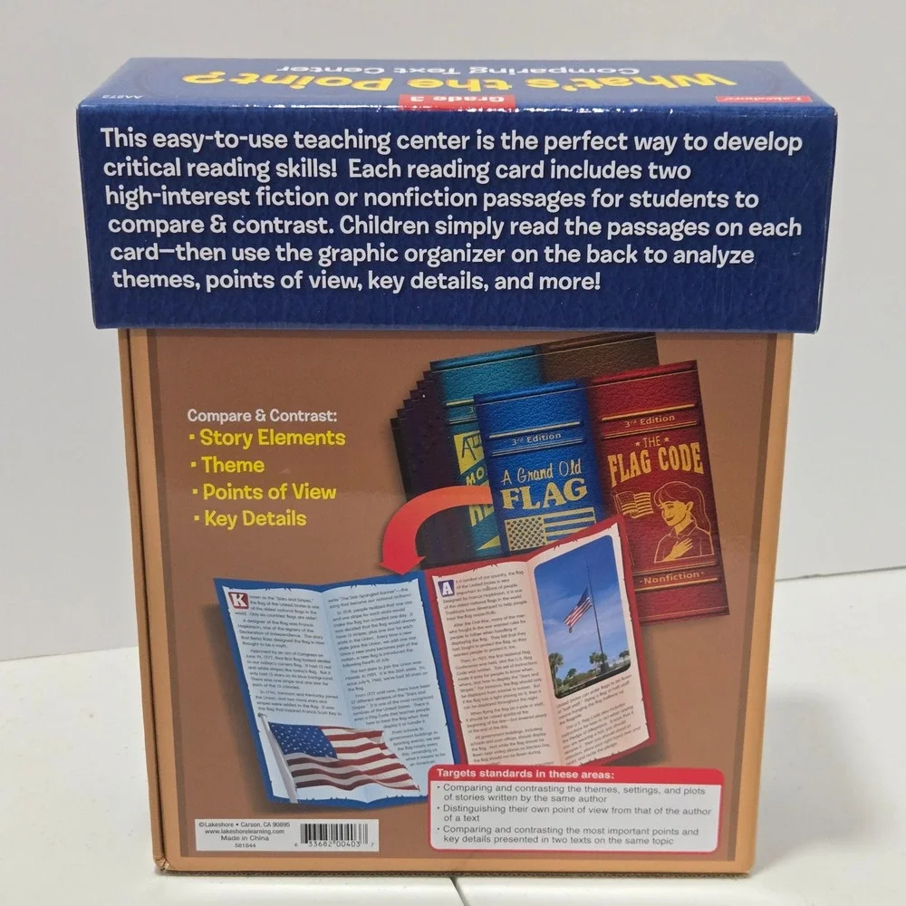 Lakeshore Grade 3 Whats the Point Comparing Text Center AA272 Reading Skills